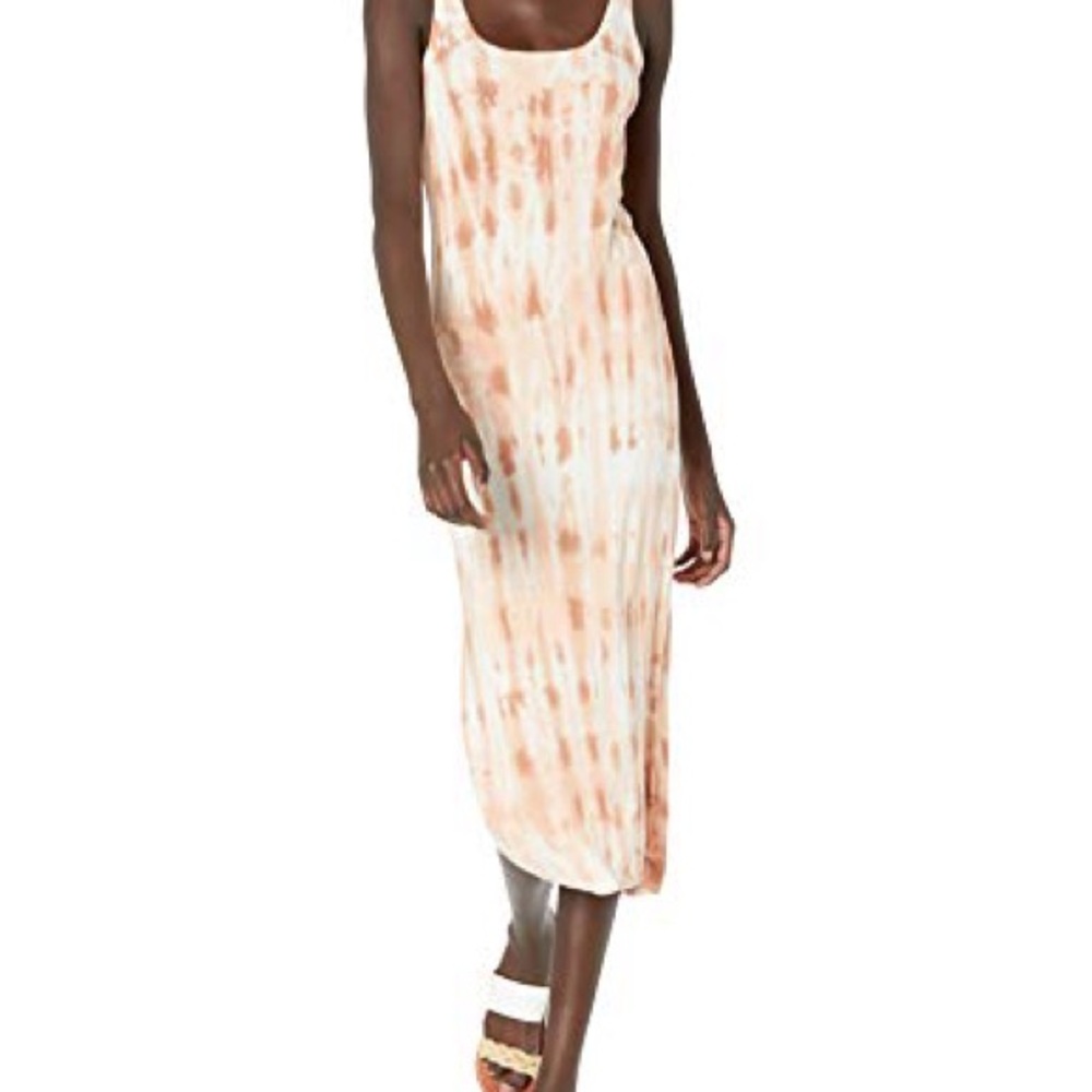SONOMA Peach Tie-Dye Knit Midi Dress